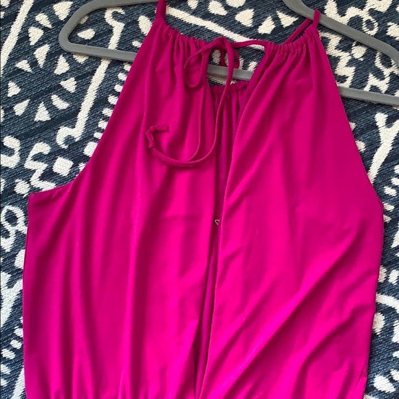 1. State Romper with Pockets- Pink/purple - Picture 3 of 6